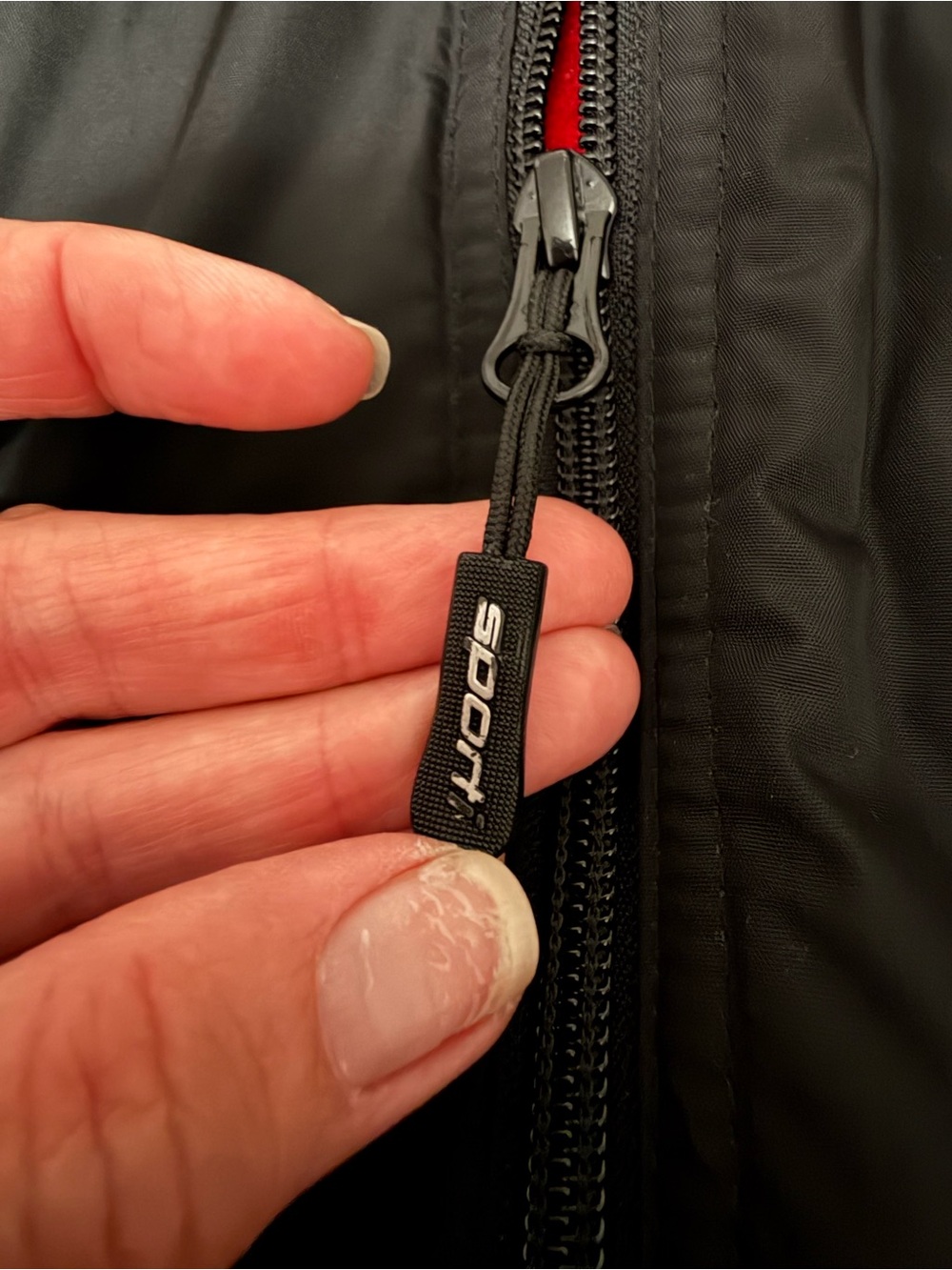 Sporti Black Swim Parka with Red Fleece Lining - Youth Medium - Picture 5 of 7